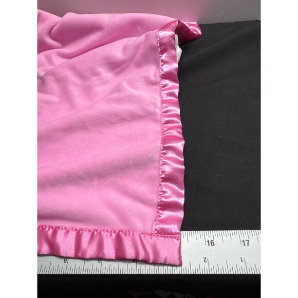 Disney Baby Minnie Mouse Pink Embroirded Bow Soft Minky Lovey Security Blanket L - Picture 2 of 7